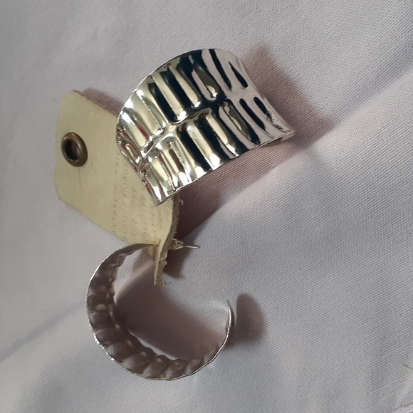 Anthroplogie silver hoop earrings - Picture 1 of 5